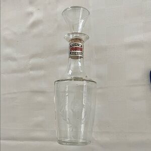 Vintage Four Roses 1960’s Clear Glass Whiskey Decanter